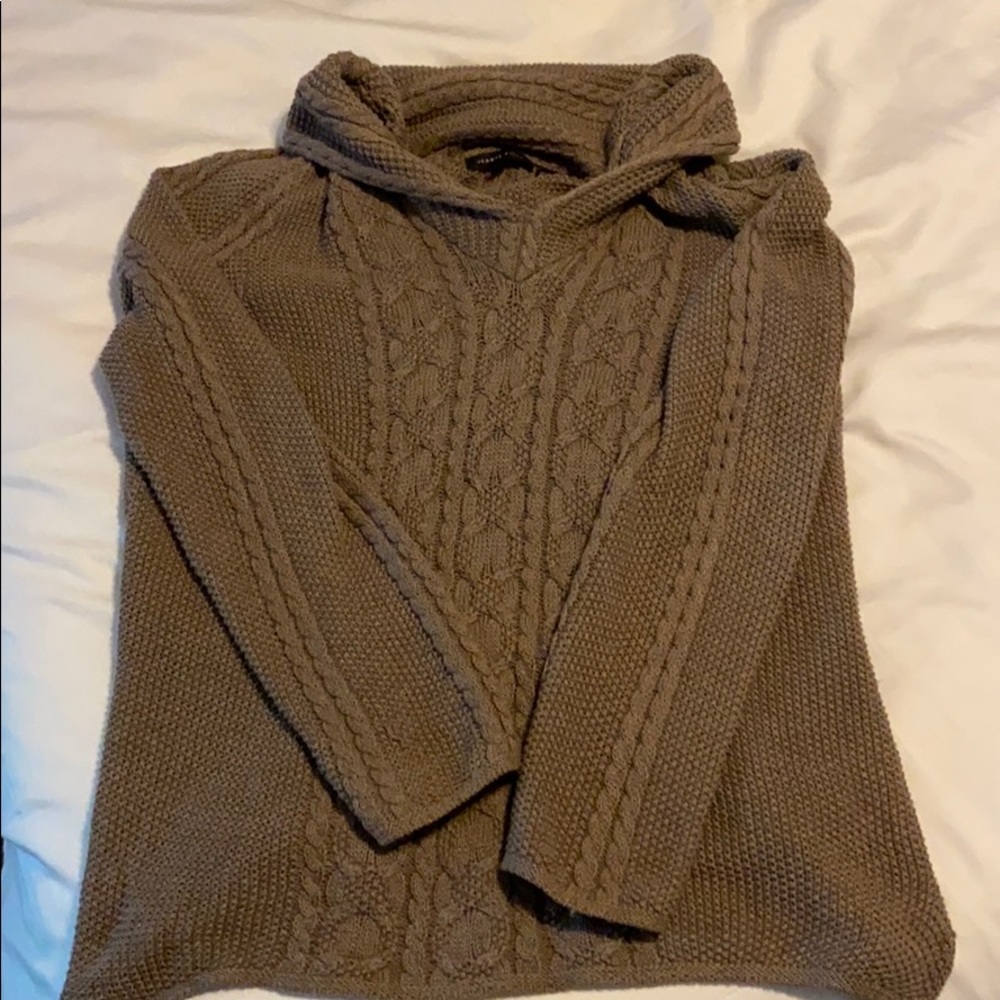 Brown wide neck sweater